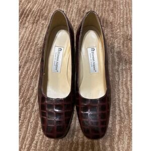 Vintage‎ Etienne Aigner Faux Croc Patent Leather Pump Slip On Shoes Womens 8.5 M